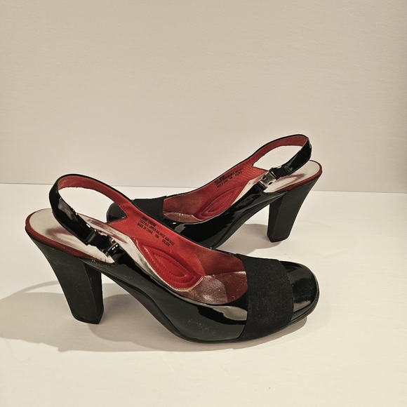 Kenneth Cole Reaction black slingback heel shoes size 10M US - Picture 4 of 11